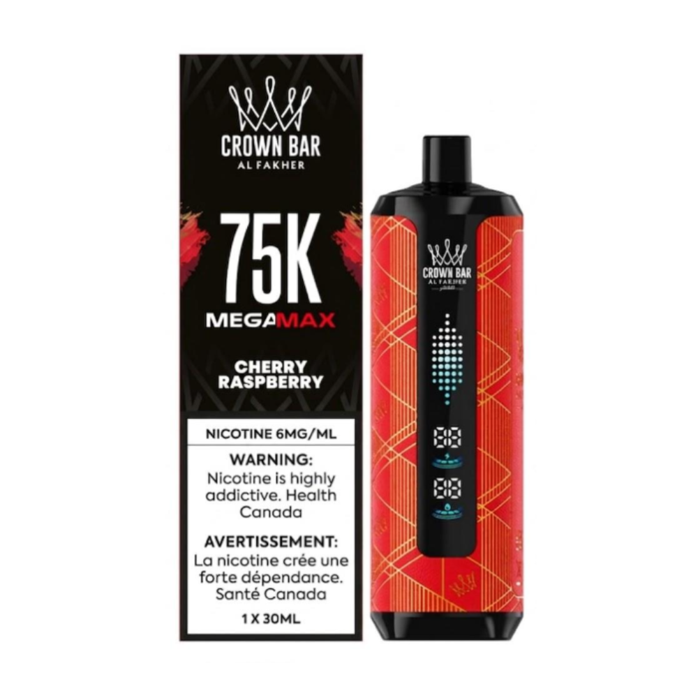 Al Fakher Crown Bar Mega Max 75k Disposable Vape - Cherry Raspberry