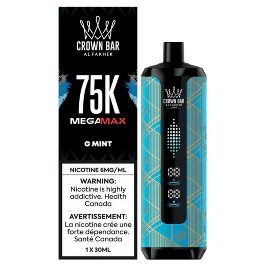 Al Fakher Crown Bar Mega Max 75k Disposable Vape - G Mint