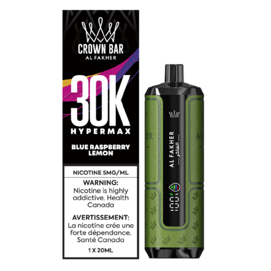 Al Fakher Crown Bar 30k HyperMax Disposable Vape - Blue Raspberry Lemon