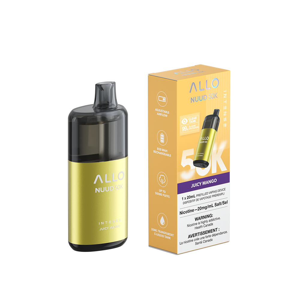 Allo Intense Nuud 50K Disposable Vape - Juicy Mango (20mL)