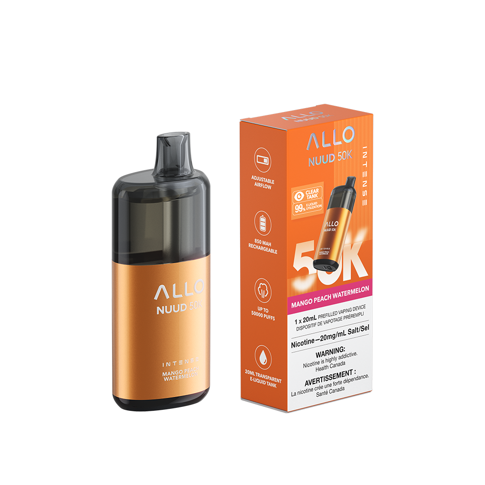 Allo Intense Nuud 50K Disposable Vape - Mango Peach Watermelon (20mL)