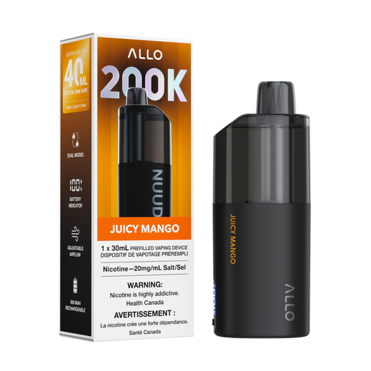 ALLO NUUD 200K Disposable Vape - Juicy Mango (30mL)