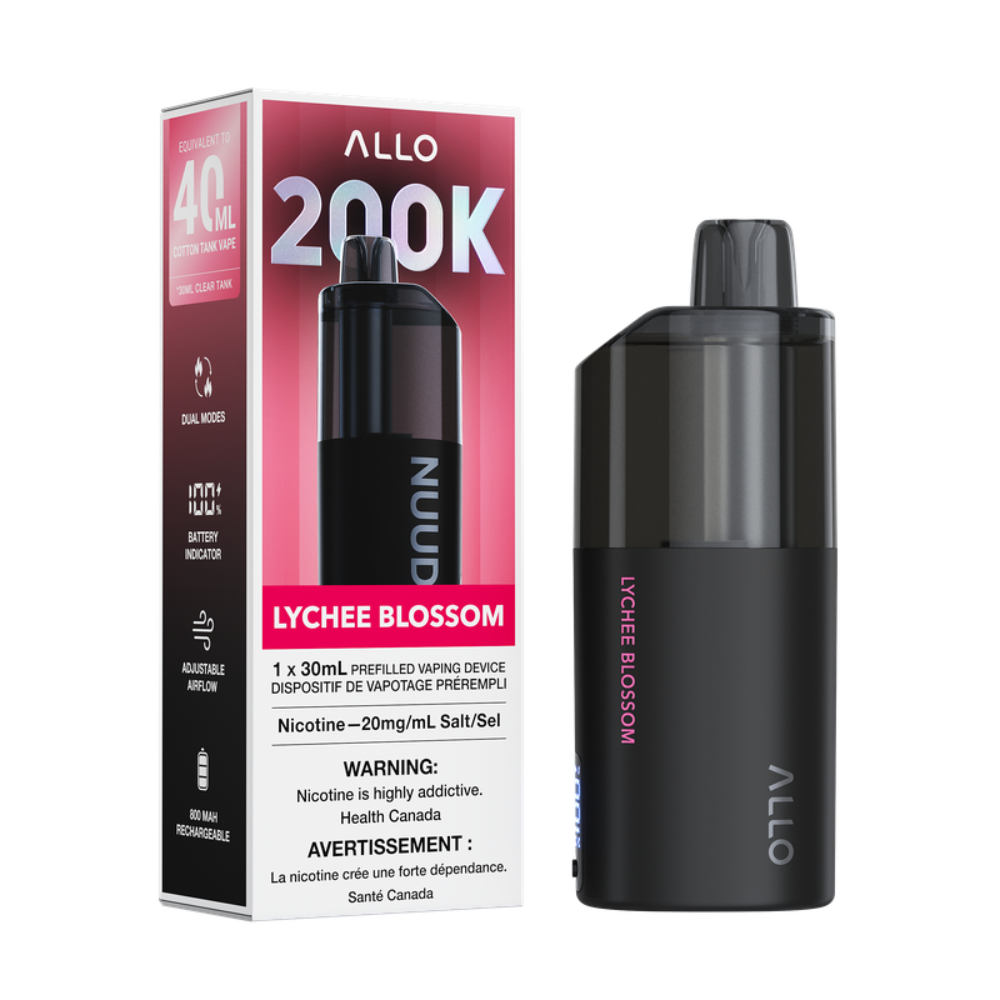 ALLO NUUD 200K Disposable Vape - Lychee Blossom (30mL)