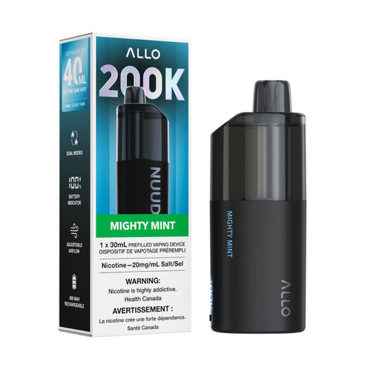 ALLO NUUD 200K Disposable Vape - Mighty Mint (30mL)