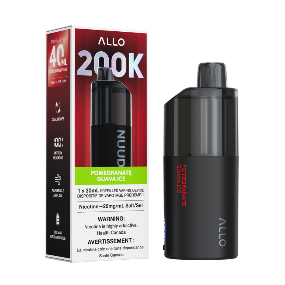 ALLO NUUD 200K Disposable Vape - Pomegranate Guava Ice (30mL)