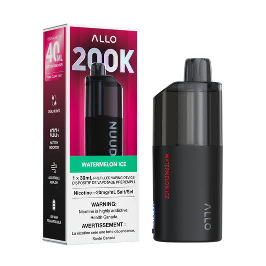 ALLO NUUD 200K Disposable Vape - Watermelon Ice (30mL)