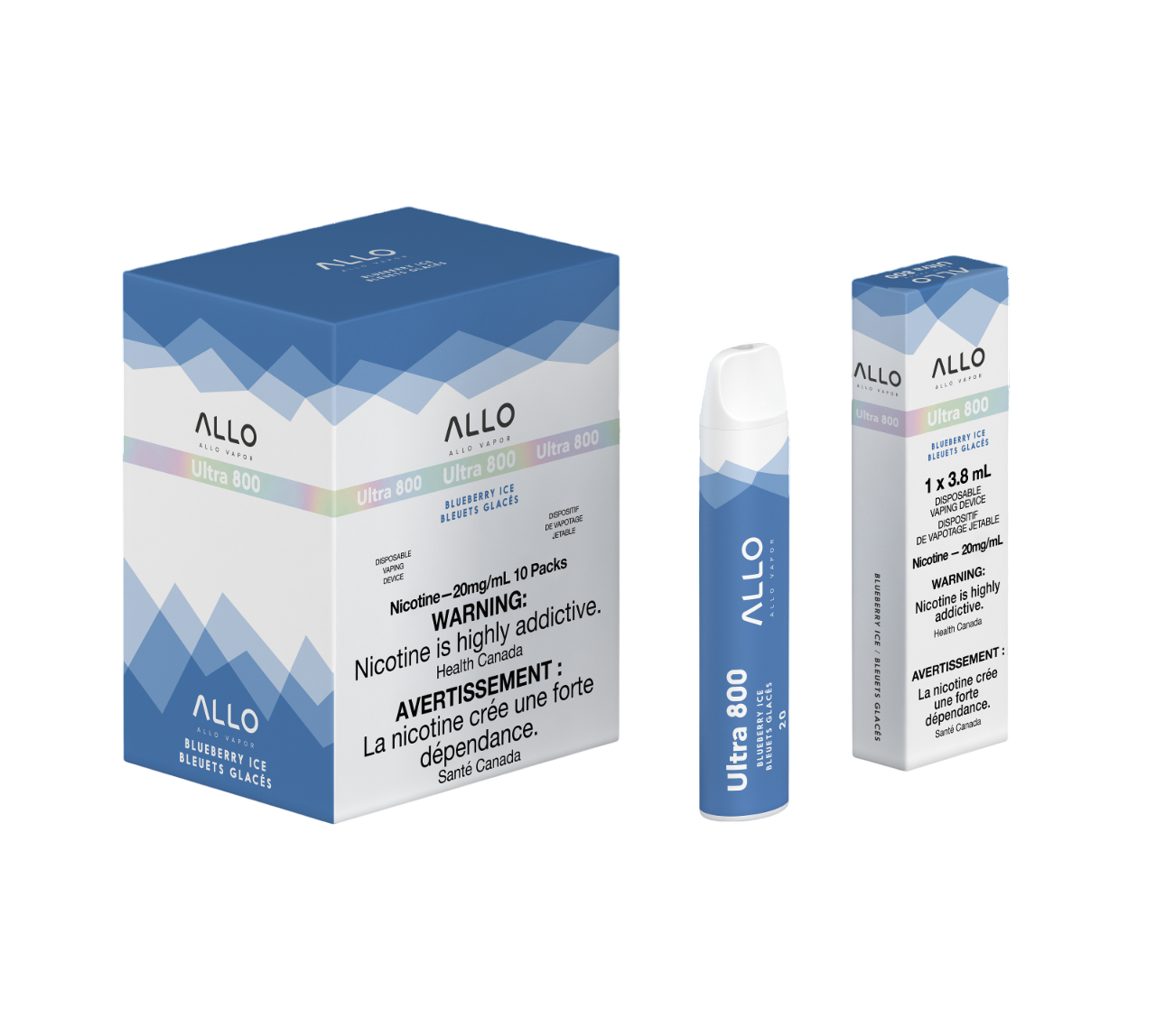 ALLO Ultra 800 Blueberry Ice 3.8mL 800 Puffs 20mg