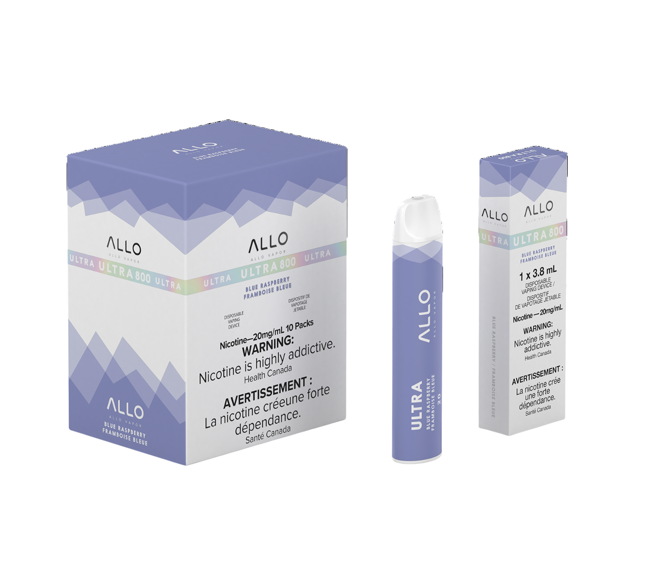 ALLO Ultra 800 Blue Raspberry 3.8mL 800 Puffs 20mg