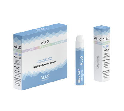 ALLO Ultra 1600 Blue Raspberry Lemon 6 mL 1600 Puffs 20 mg