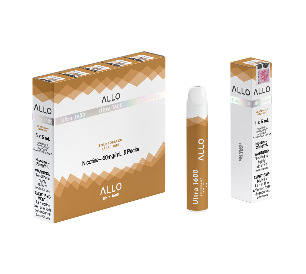 ALLO Ultra 1600 Bold Tobacco 6.8mL 1600 Puffs 20mg