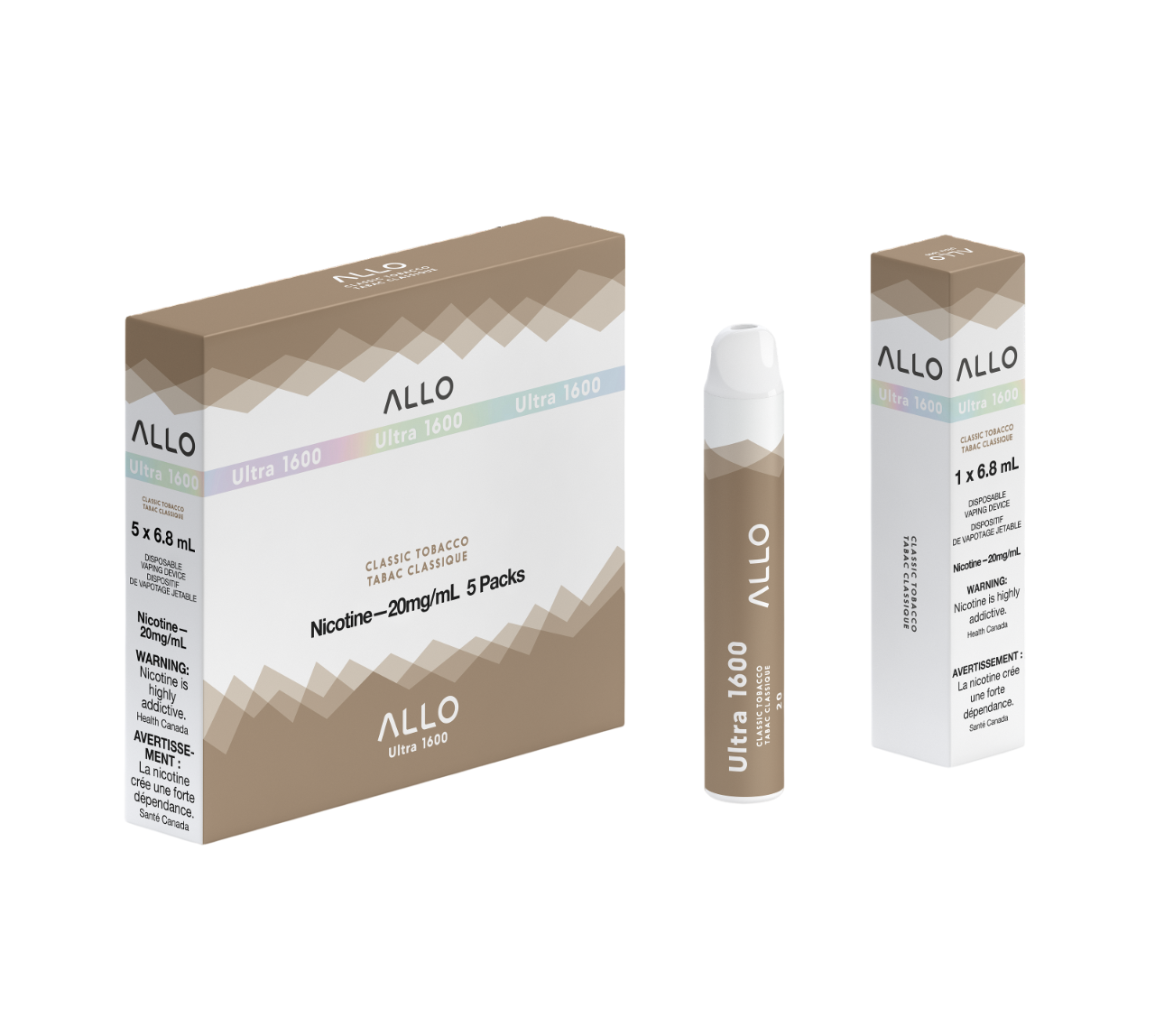 ALLO Ultra 1600 Classic Tobacco 6.8mL 1600 Puffs 20mg