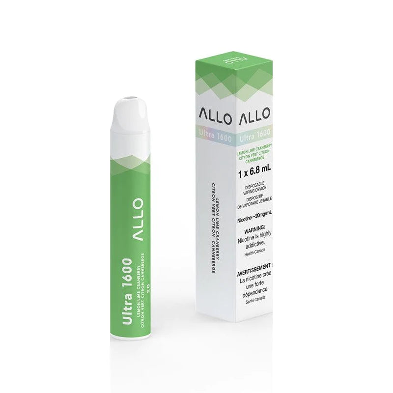 ALLO Ultra 1600 Lemon Lime Cranberry 6mL 1600 Puffs 20mg