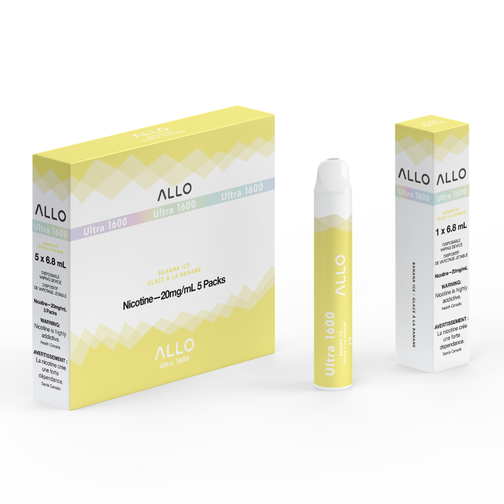Allo Ultra 1600 Disposable Vape: Banana Ice