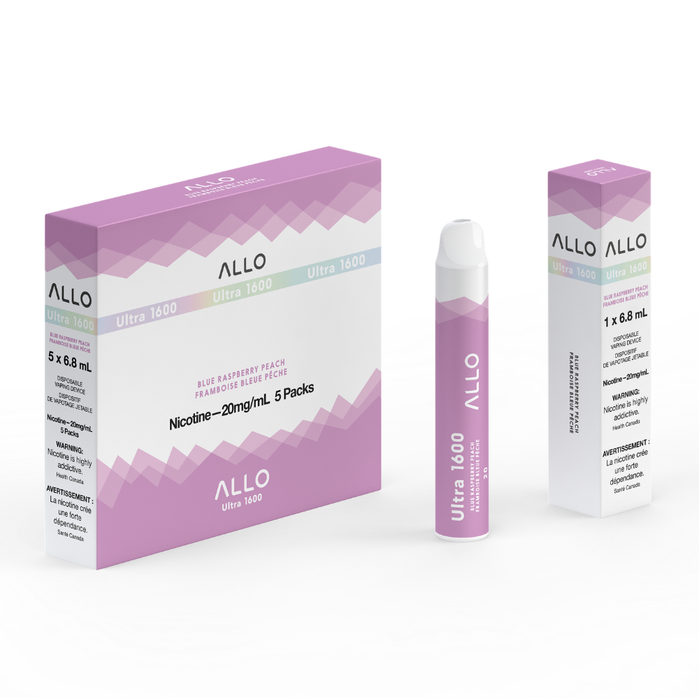 Allo Ultra 1600 Disposable Vape: Blue Raspberry Peach