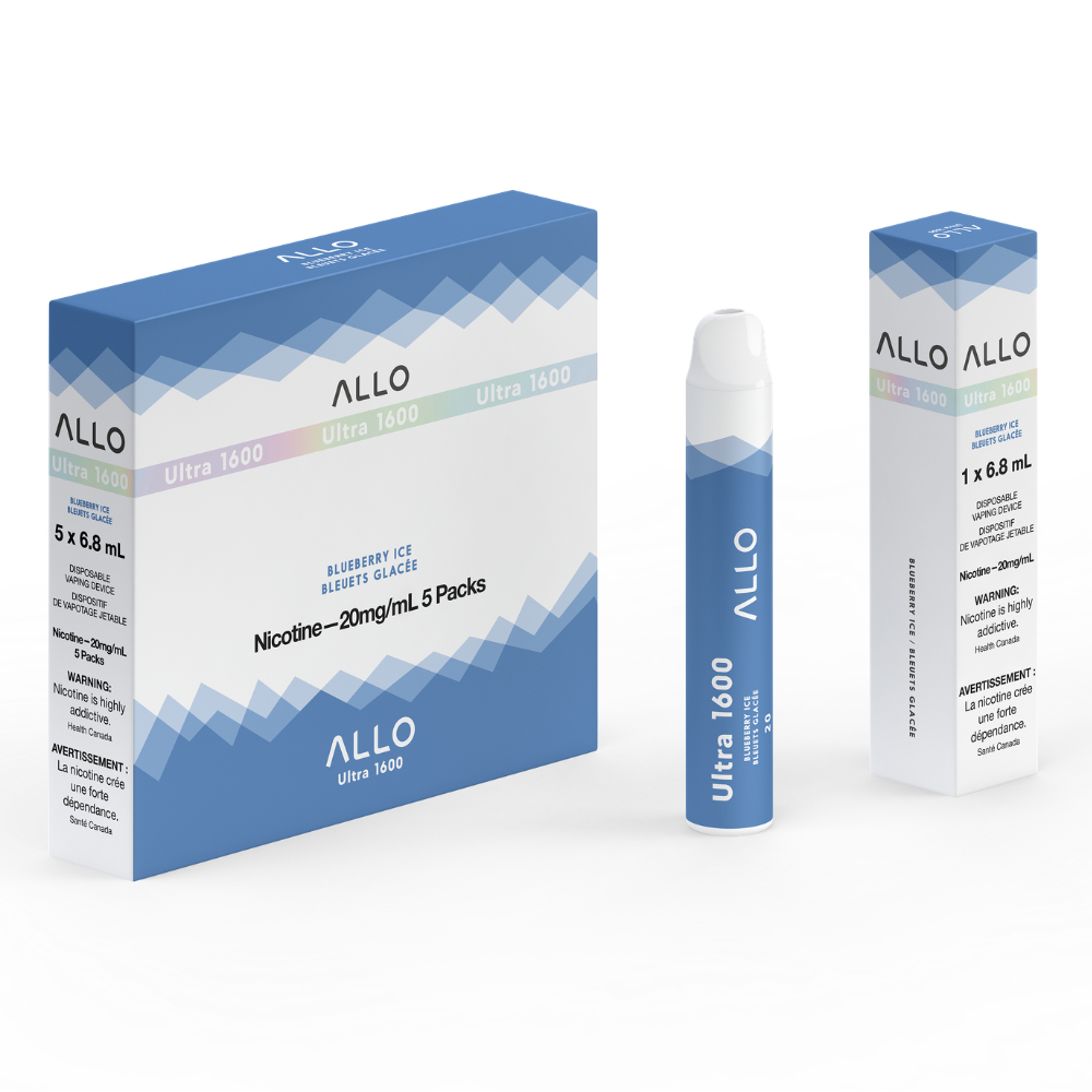 Allo Ultra 1600 Disposable Vape: Blueberry Ice (6mL)