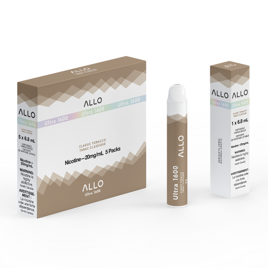Allo Ultra 1600 Disposable Vape: Classic Tobacco (6mL)