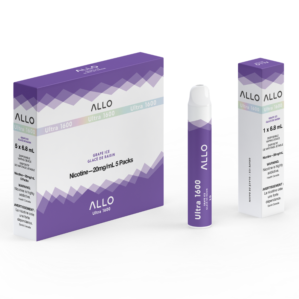 Allo Ultra 1600 Disposable Vape: Grape Ice