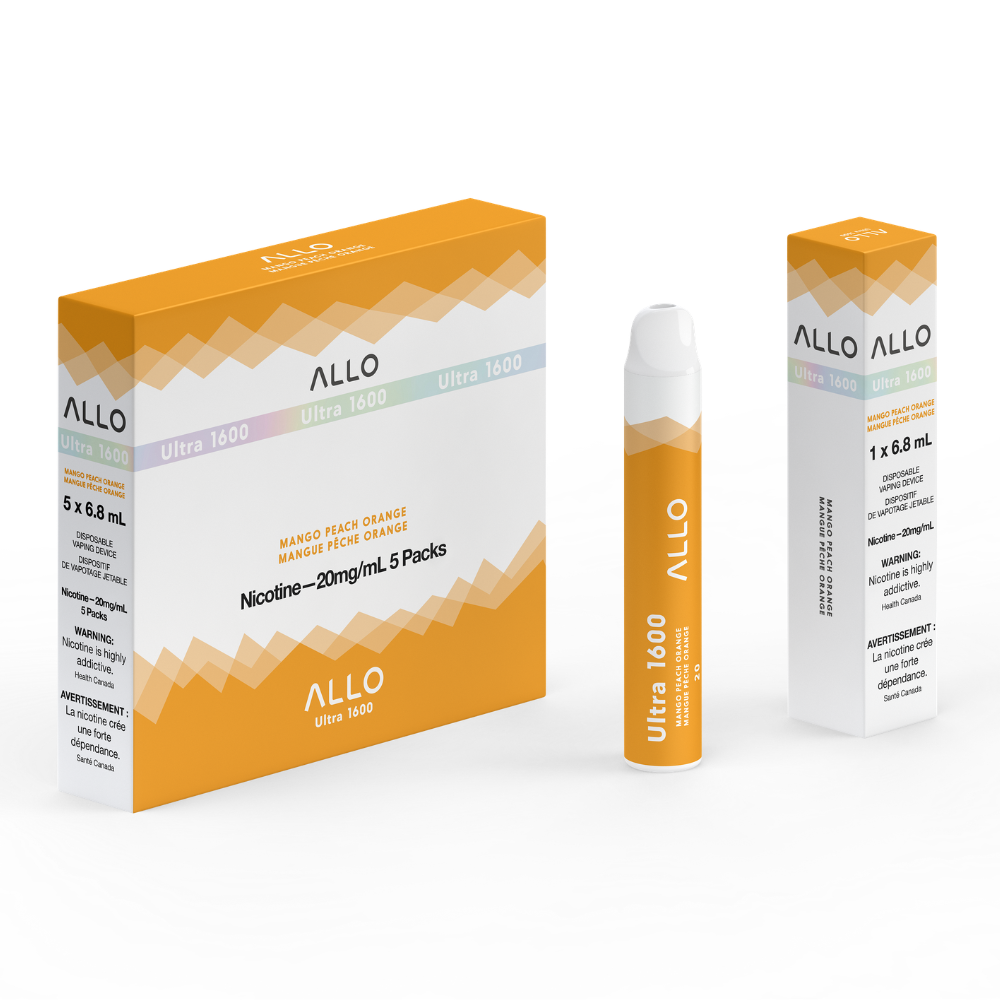 Allo Ultra 1600 Disposable Vape: Mango Peach Orange