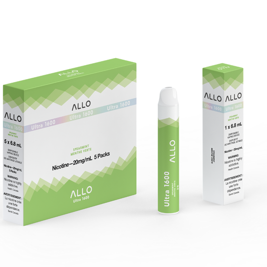 Allo Ultra 1600 Disposable Vape: Spearmint (6mL)