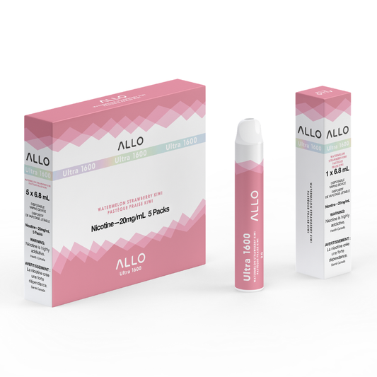 Allo Ultra 1600 Disposable Vape: Watermelon Strawberry Kiwi (6mL)