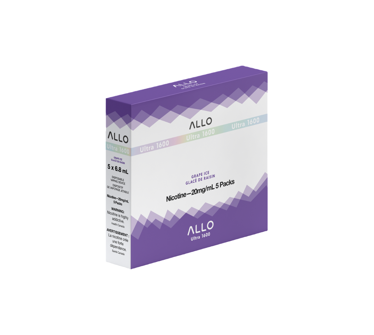 ALLO Ultra 1600 Grape Ice 6mL 1600 Puffs 20mg