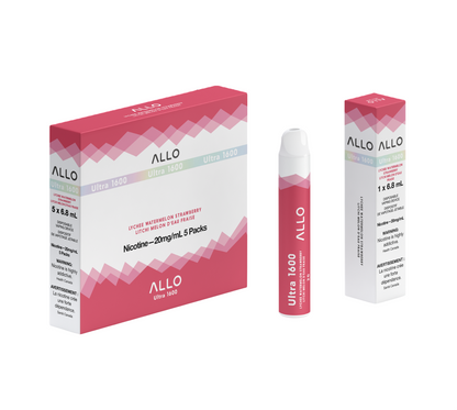 ALLO Ultra 1600 Lychee Watermelon Strawberry 6.8mL 1600 Puffs 20mg