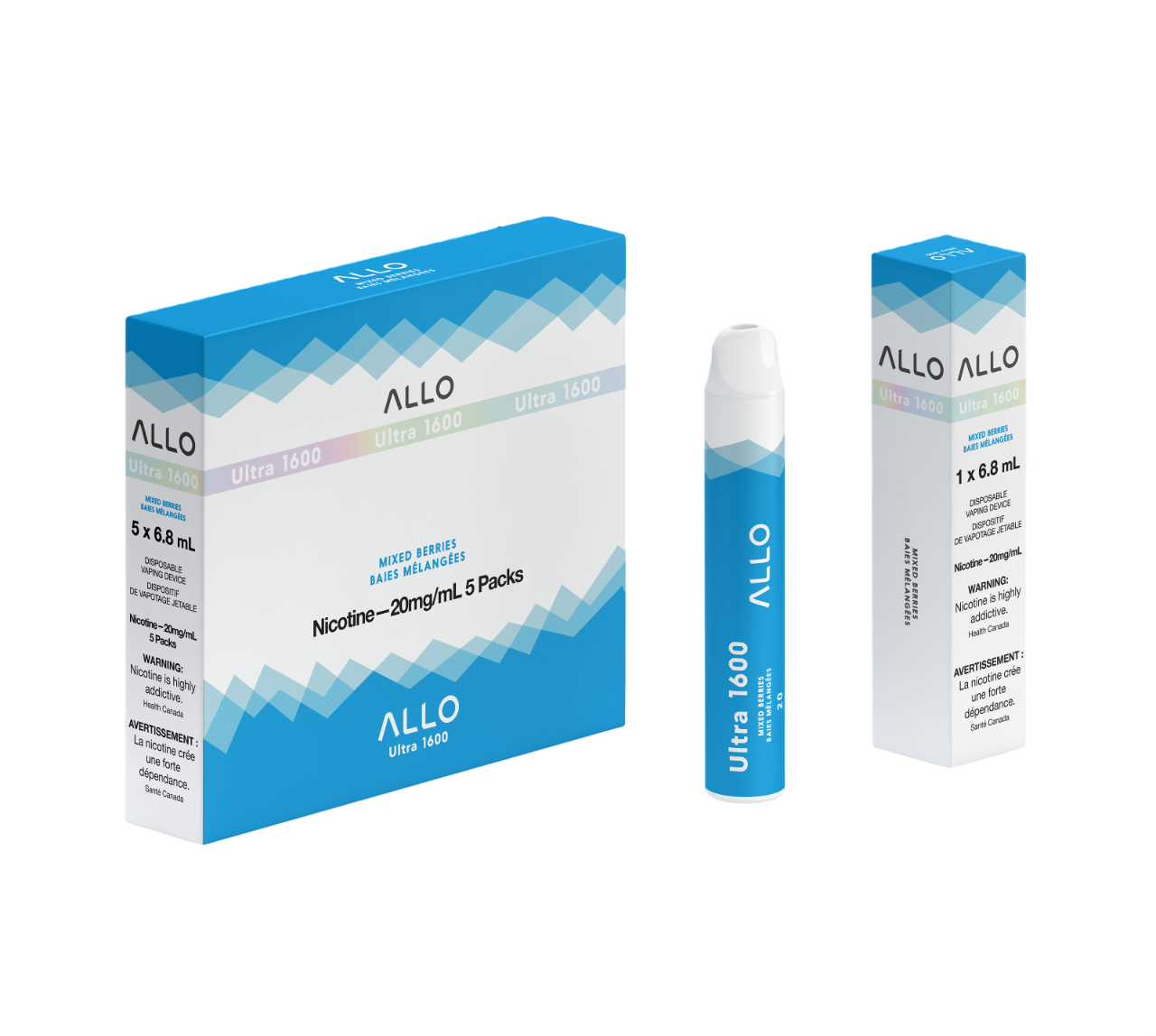 ALLO Ultra 1600 Mixed Berries 6.8mL 1600 Puffs