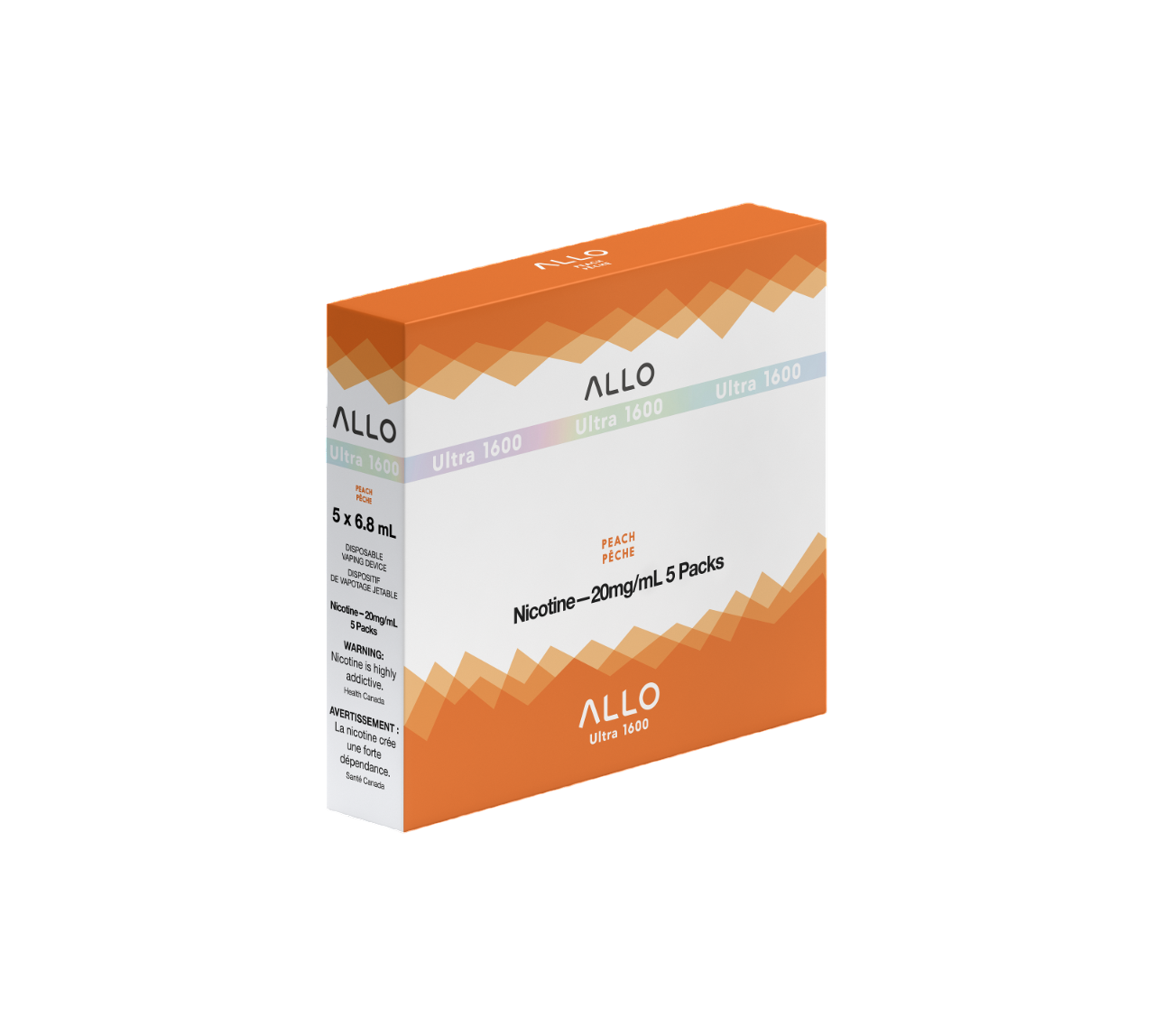 ALLO Ultra 1600 Peach 1600 6mL 1600 Puffs 20mg