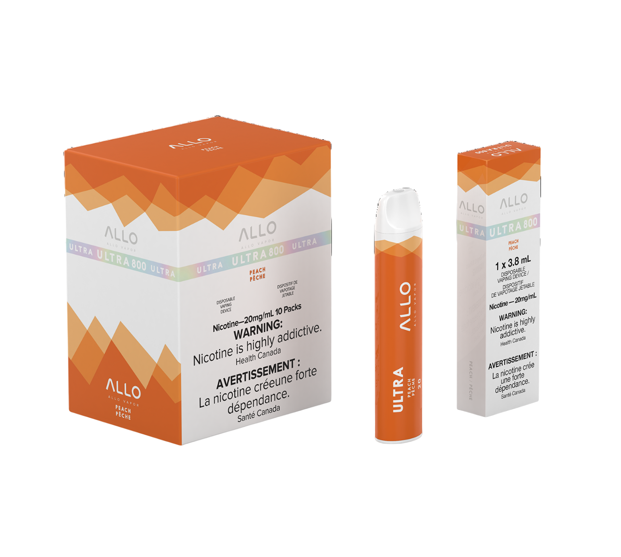 ALLO Ultra 800 Peach 3.8mL 800 Puffs 20 mg