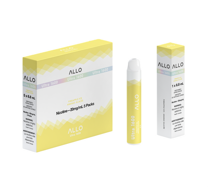 ALLO Ultra 1600 Pineapple Ice 6mL 1600 Puffs 20mg