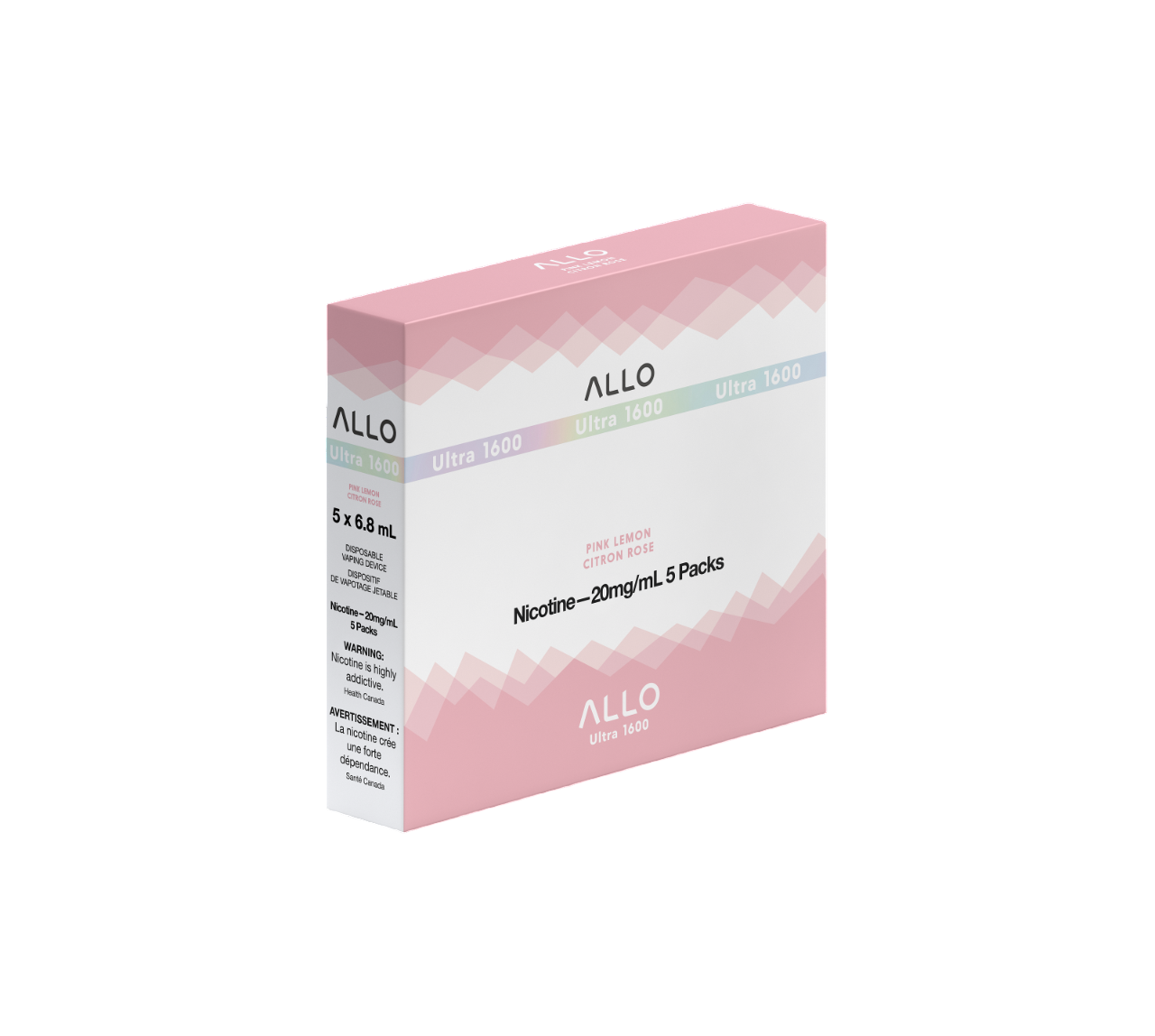 ALLO Ultra 1600 Pink Lemon 6mL 1600 Puffs 20mg