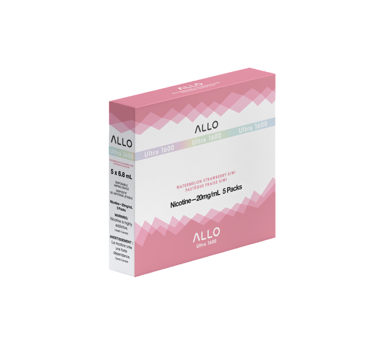 ALLO Ultra 1600 Watermelon Strawberry Kiwi 6mL 20mg 1600 Puffs