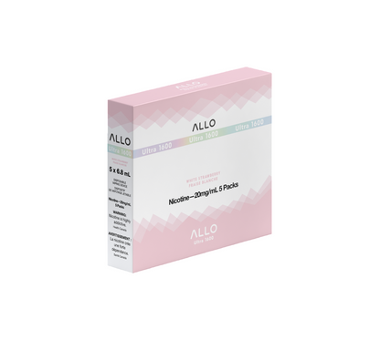 Allo Ultra 1600 White Strawberry 6mL 1600 Puffs 20mg