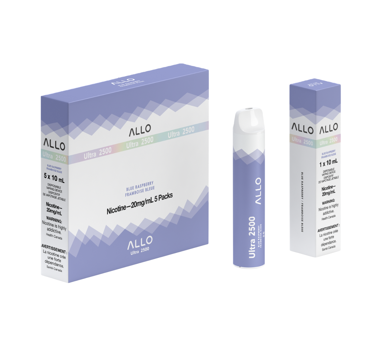 ALLO Ultra 2500 Blue Raspberry 10mL 2500 Puffs 20mg