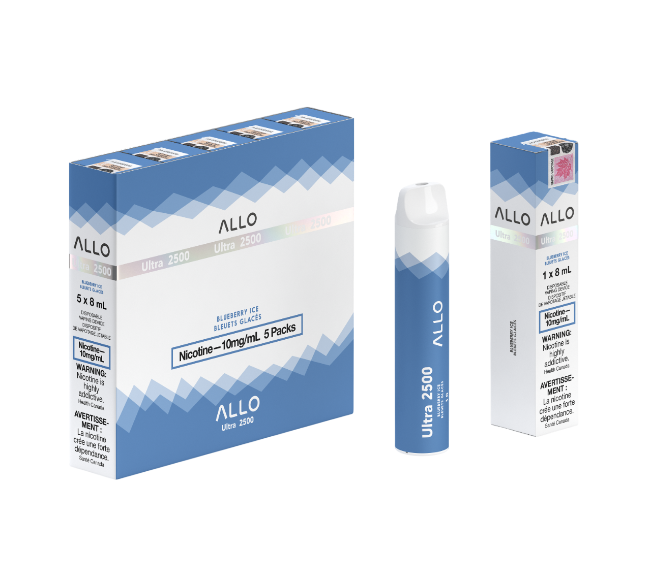 ALLO Ultra 2500 Blueberry Ice 8mL 2500 Puffs 10mg