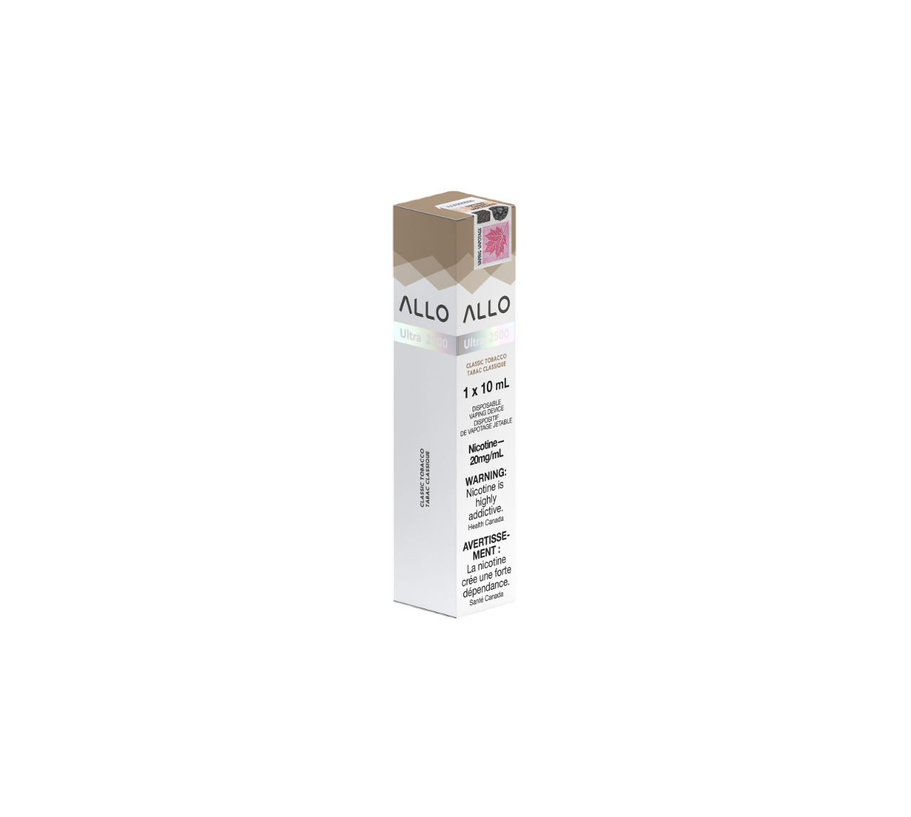 ALLO Ultra 2500 Classic Tobacco 10mL 2500 Puffs 20mg