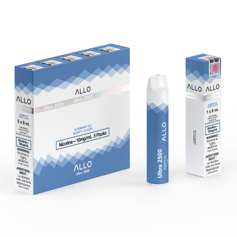 Allo Ultra 2500 Disposable Vape: Blueberry Ice (8mL)