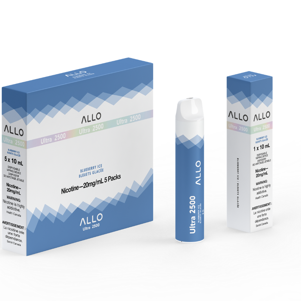 Allo Ultra 2500 Disposable Vape: Blueberry Ice (8mL)