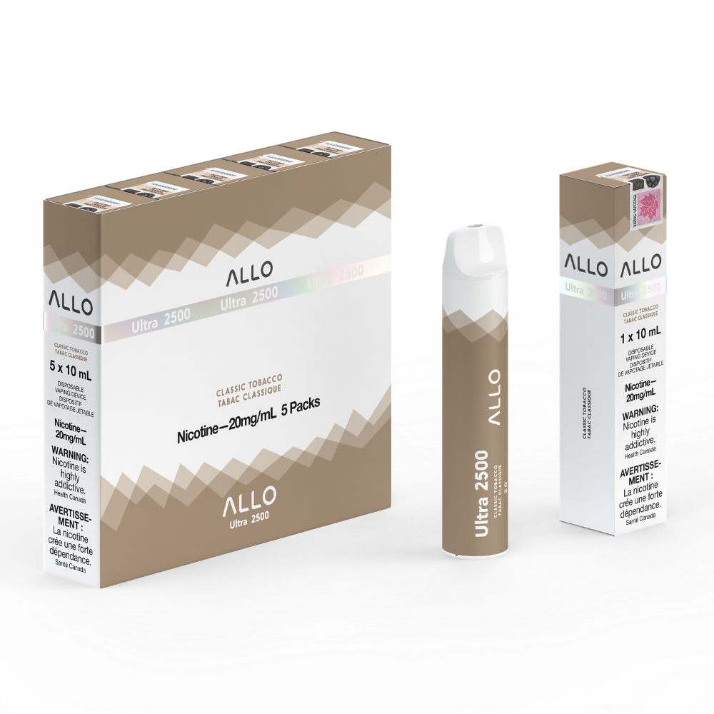 Allo Ultra 2500 Disposable Vape: Classic Tobacco (8mL)