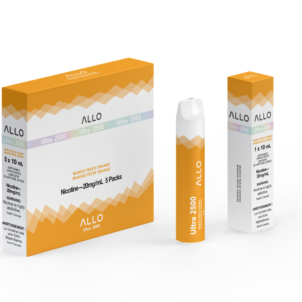 Allo Ultra 2500 Disposable Vape: Mango Peach Orange (8mL)
