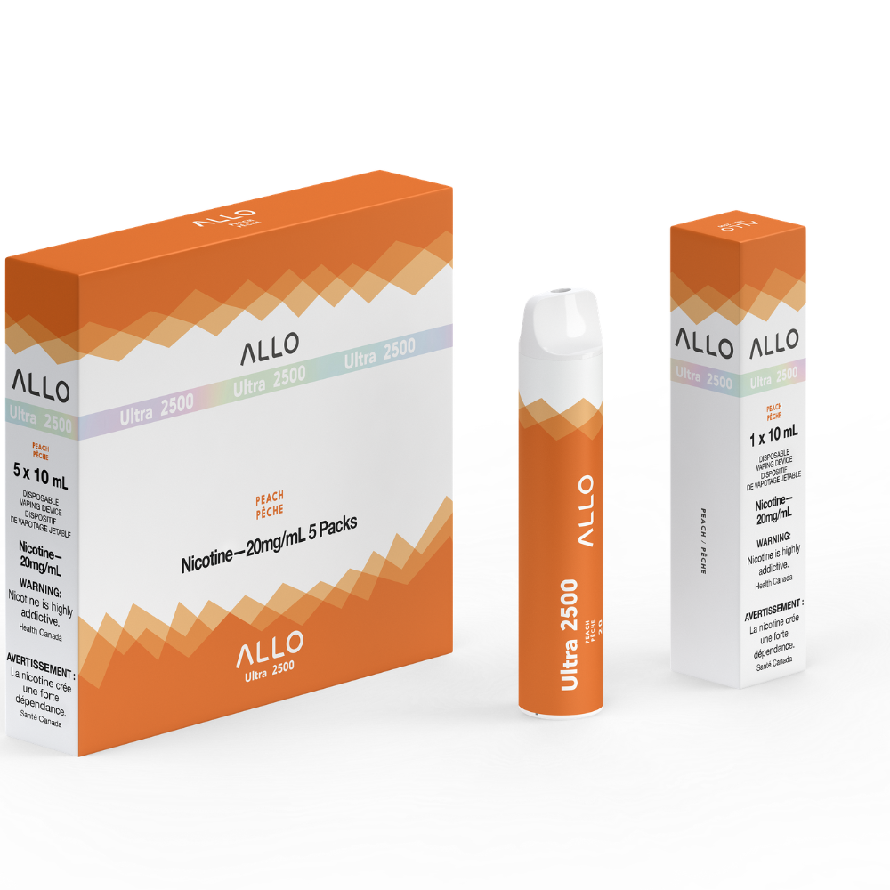 Allo Ultra 2500 Disposable Vape: Peach (8mL)