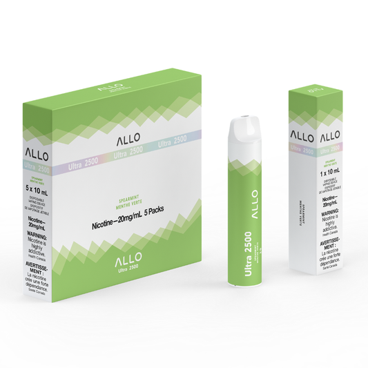 Allo Ultra 2500 Disposable Vape: Spearmint (8mL)