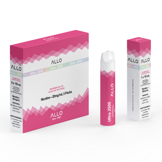 Allo Ultra 2500 Disposable Vape: Watermelon Ice (8mL)