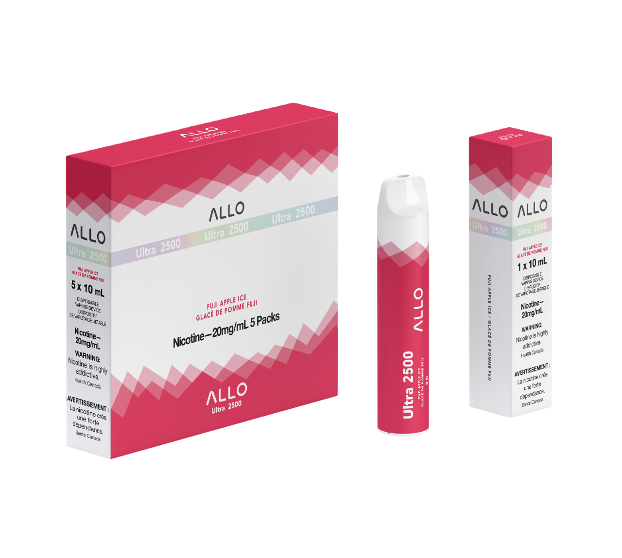 ALLO Ultra 2500 Fuji Apple Ice 10mL 2500 Puffs 20mg