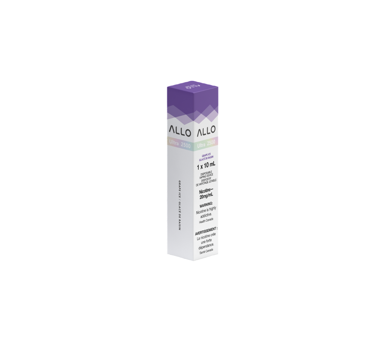 Allo Ultra 2500 Grape Ice 10mL 2500 Puffs 20mg