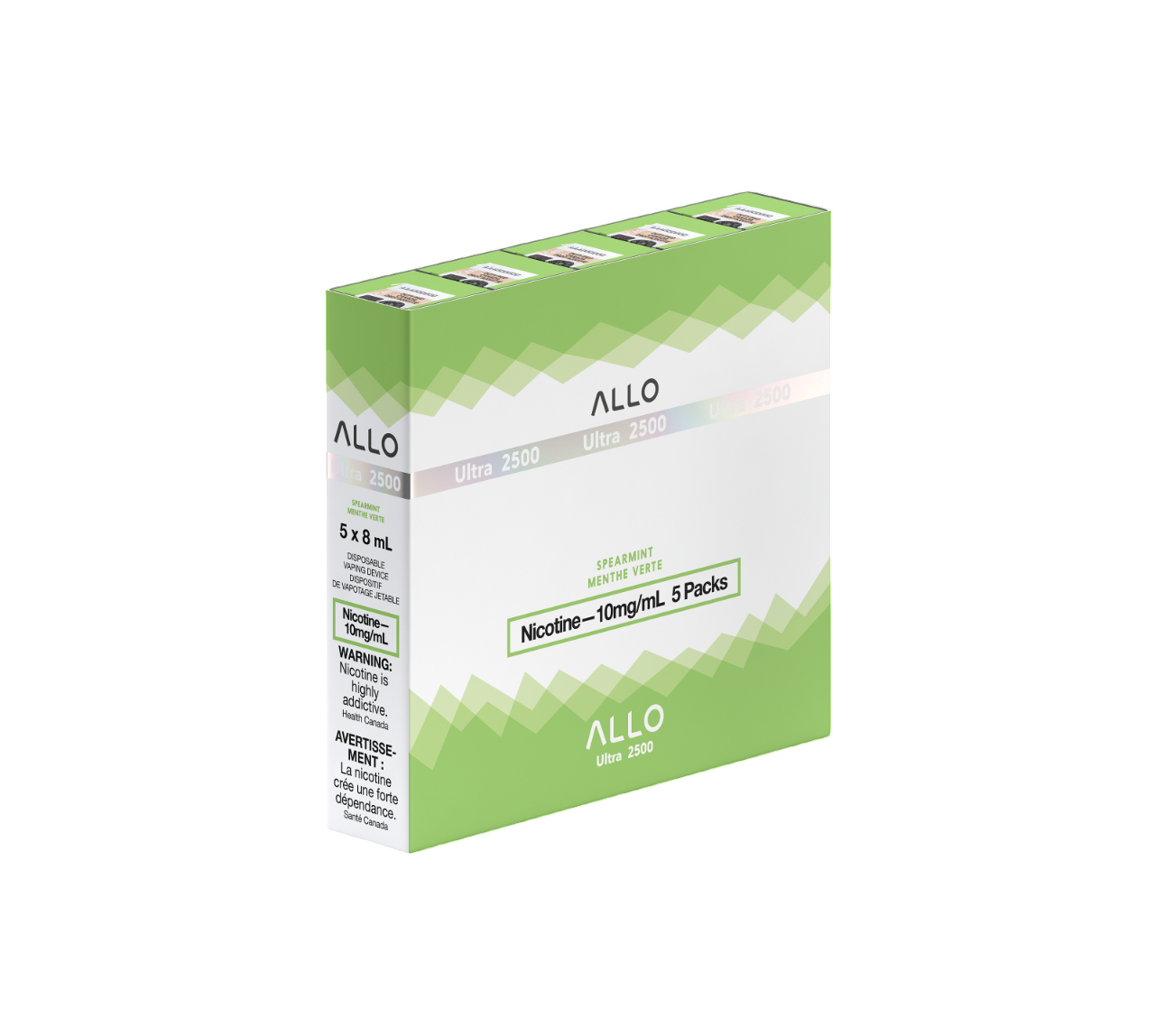 ALLO Ultra 2500 Spearmint 8mL 2500 Puffs 10mg