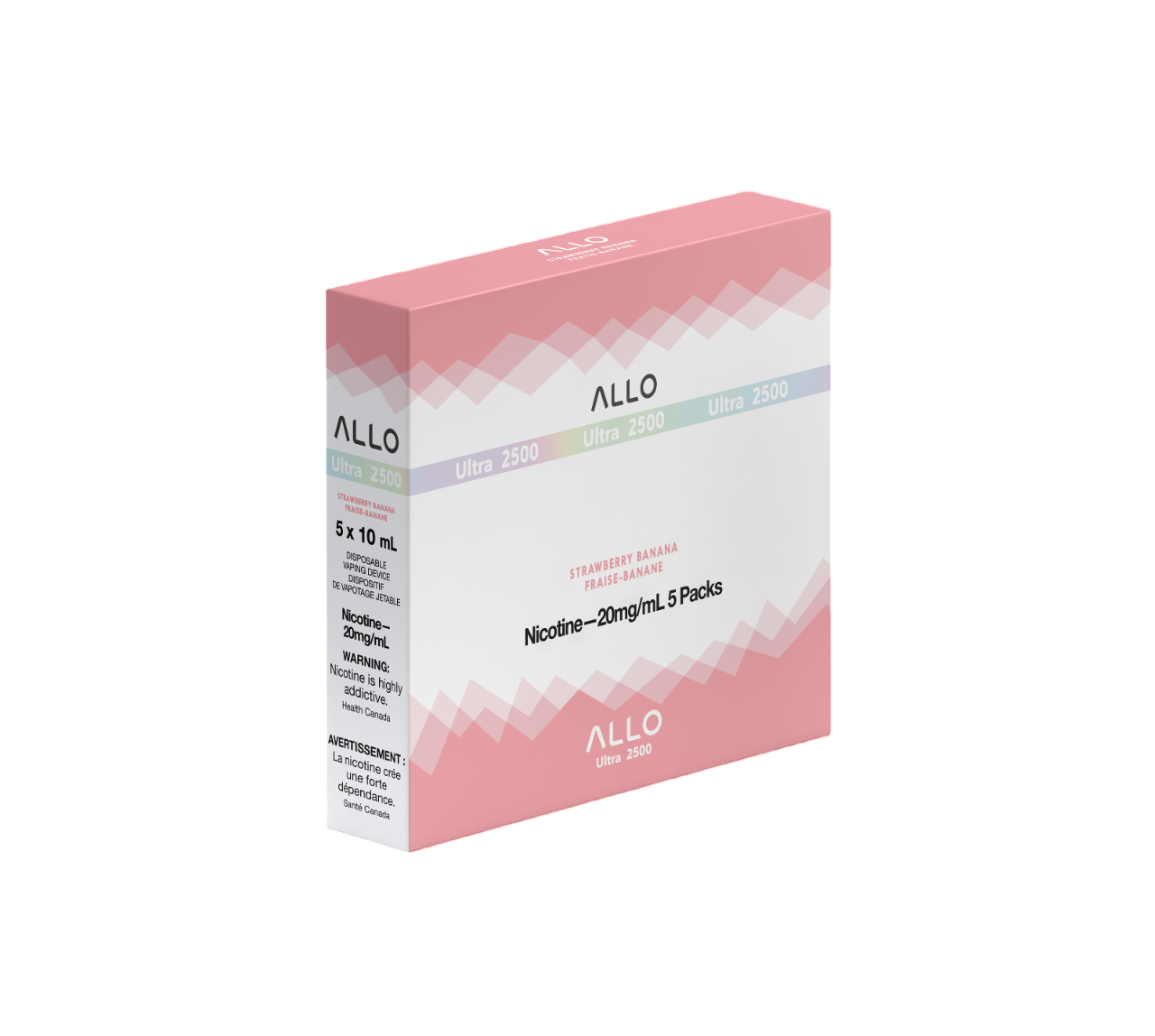 ALLO Ultra 2500 Strawberry Banana 8mL 2500 Puffs 20mg