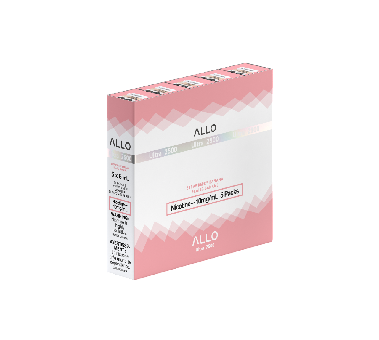 ALLO Ultra 2500 Strawberry Banana 8mL 2500 Puffs 10mg