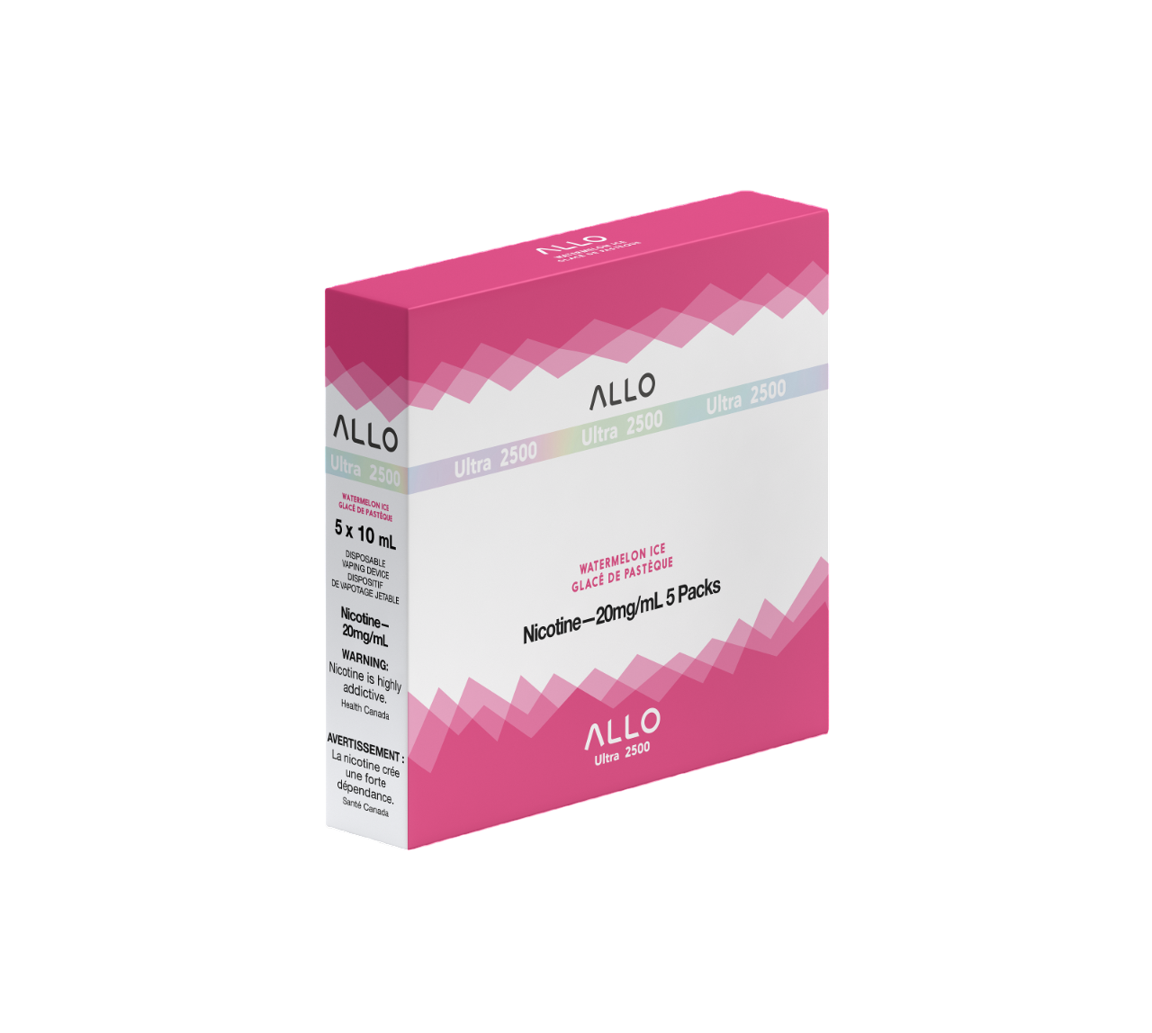 Allo Ultra 2500 Watermelon Ice 10mL 2500 Puffs 20mg