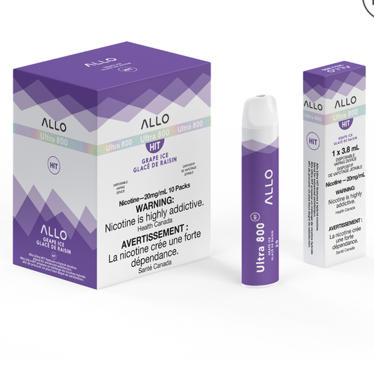 Allo Ultra 800 Disposable Vape - Grape Ice